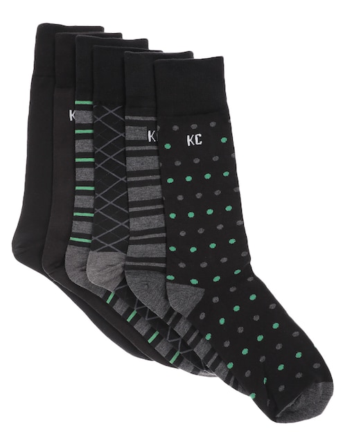 Set de calcetín comfort Kenneth Cole Reaction de algodón para hombre 6 pares