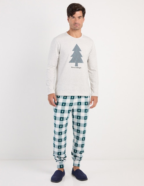 Conjunto pijama navideño para hombre