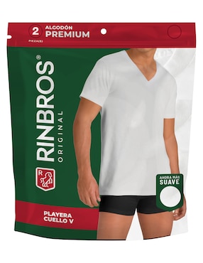 Playera Rinbros cuello V para hombre