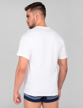 Playera Hanes cuello V para hombre