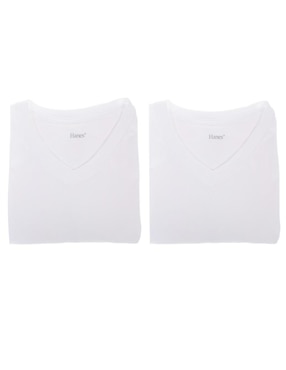 Playera Hanes cuello V para hombre