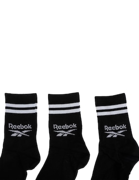 Set de calceta transpirable Reebok de algodón para hombre 3 pares