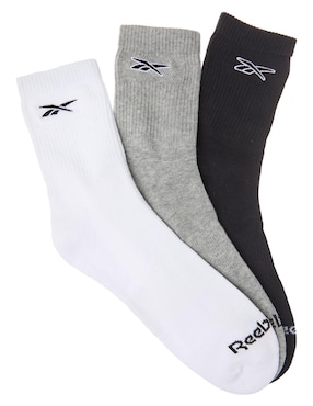 Set de calceta comfort Reebok de algodón para hombre 3 pares