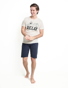 Playera pijama para hombre Disney Dtr de algodón