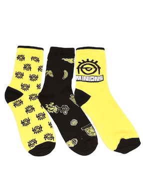 Set de calceta Minions para hombre 3 pares