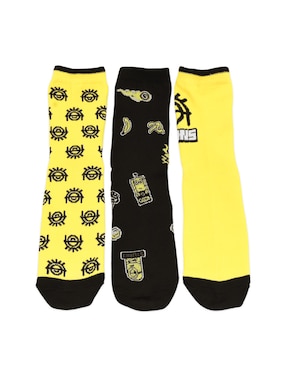 Set de calceta Minions para hombre 3 pares