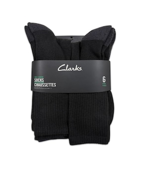 Set de calceta comfort Clarks de algodón para hombre 6 pares
