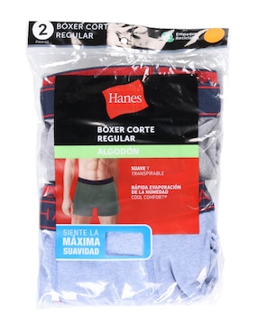 Set bóxer Hanes de algodón para hombre 2 piezas