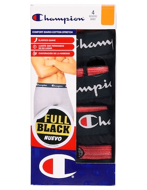 Set bóxer Champion de algodón para hombre 4 piezas