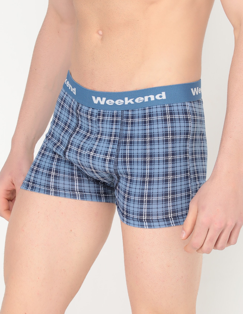Set B—xer Trunk De Algod—n Para Hombre 3 Piezas 2
