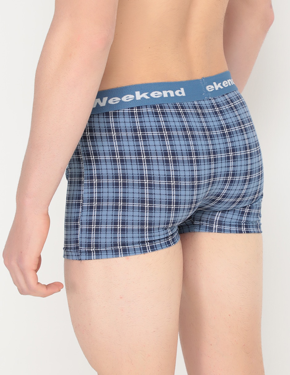 Set B—xer Trunk De Algod—n Para Hombre 3 Piezas 4