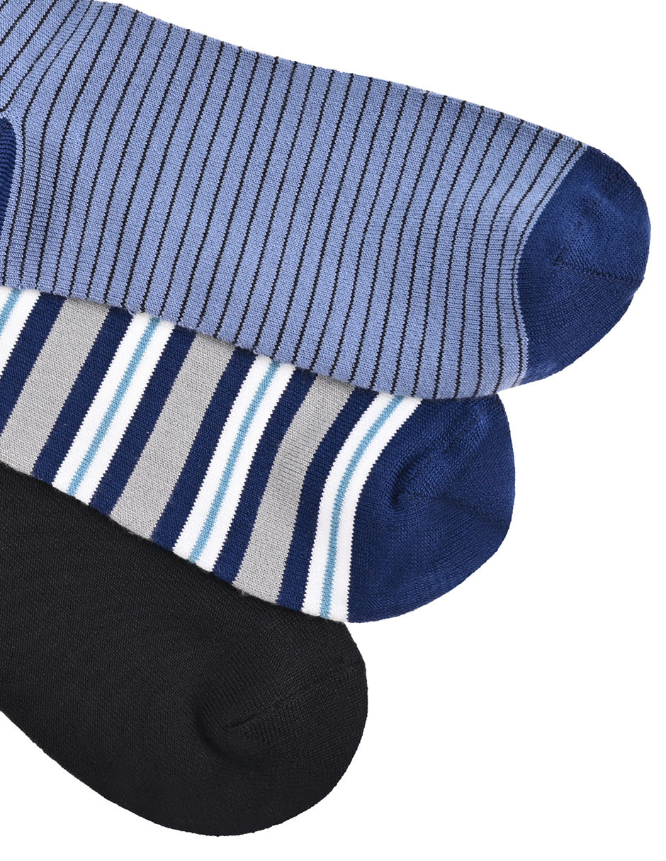 Set de calcetín comfort de algodón para hombre 3 pares 3