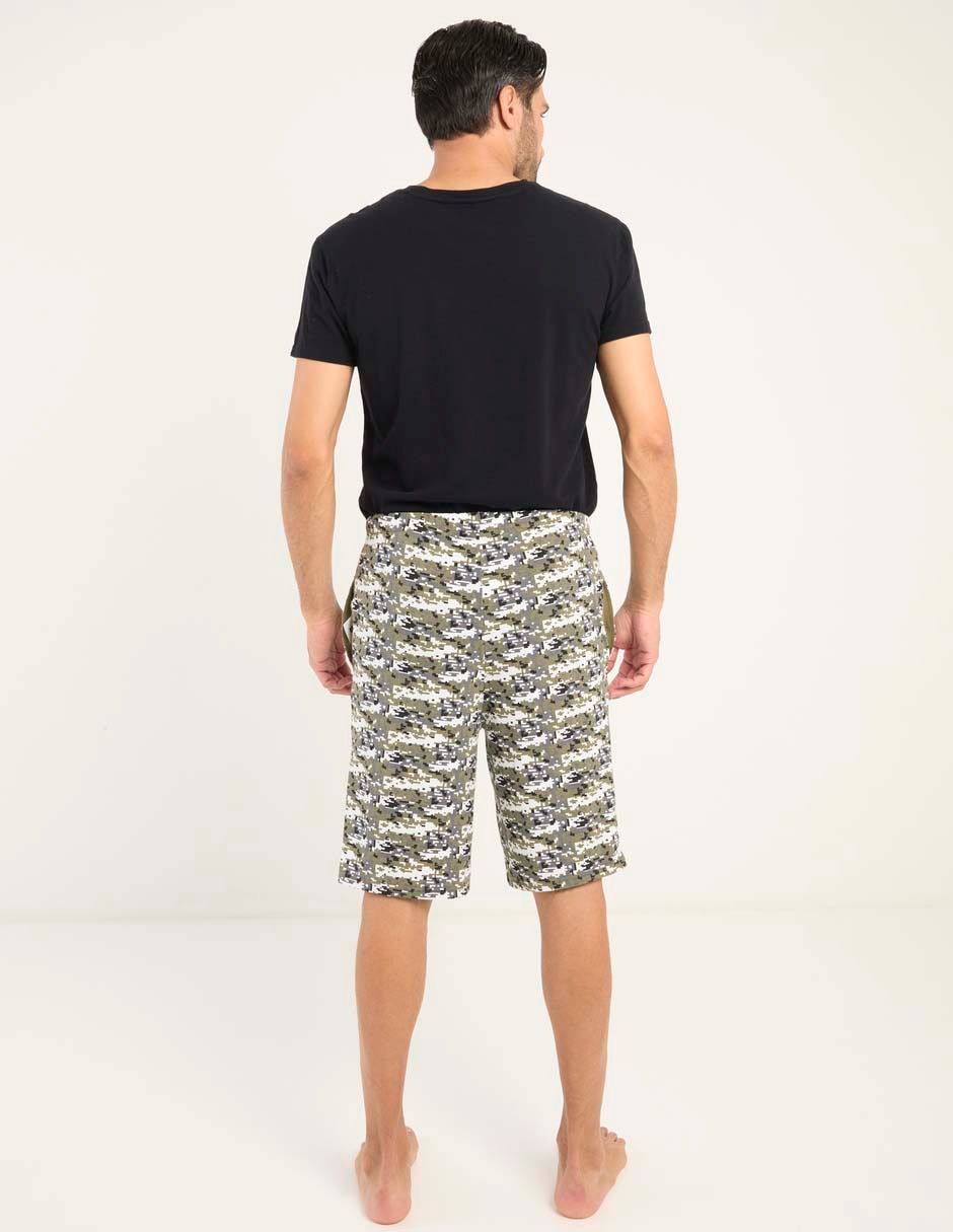 Pijama Short estampado camuflaje para hombre 2