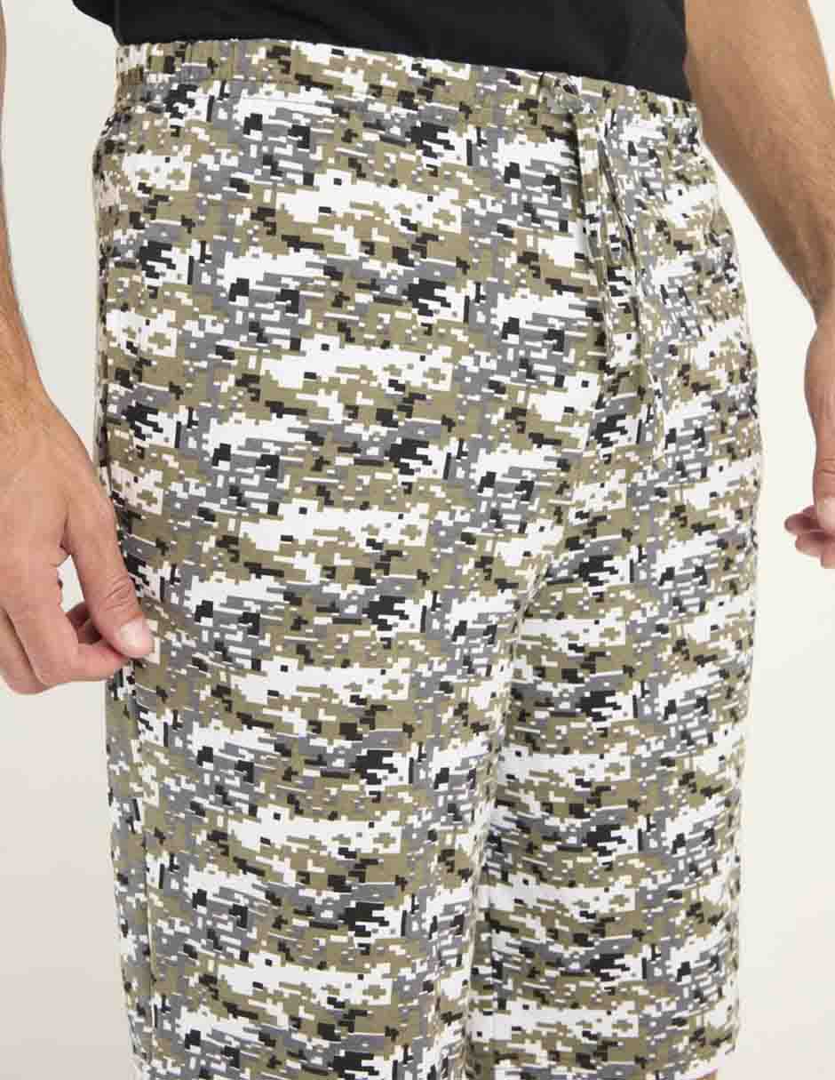 Pijama Short estampado camuflaje para hombre 4