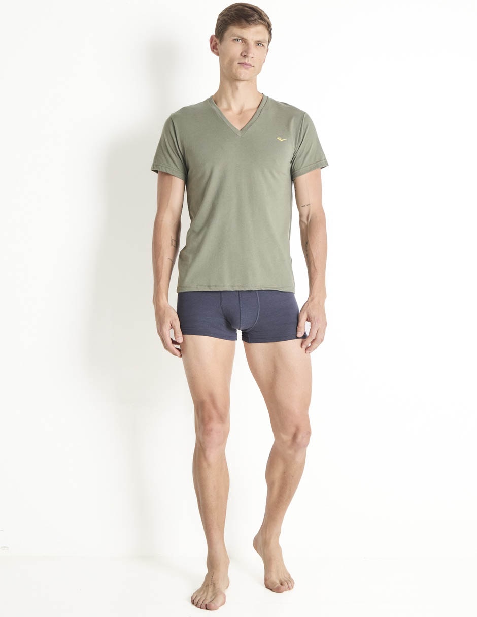 Playera cuello v para hombre 3
