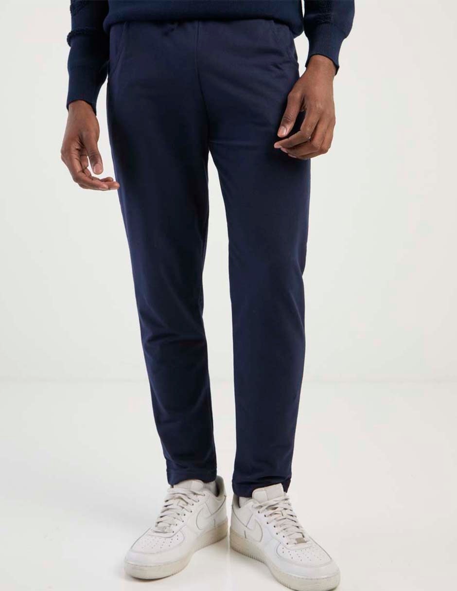Pants regular con jareta para hombre 1