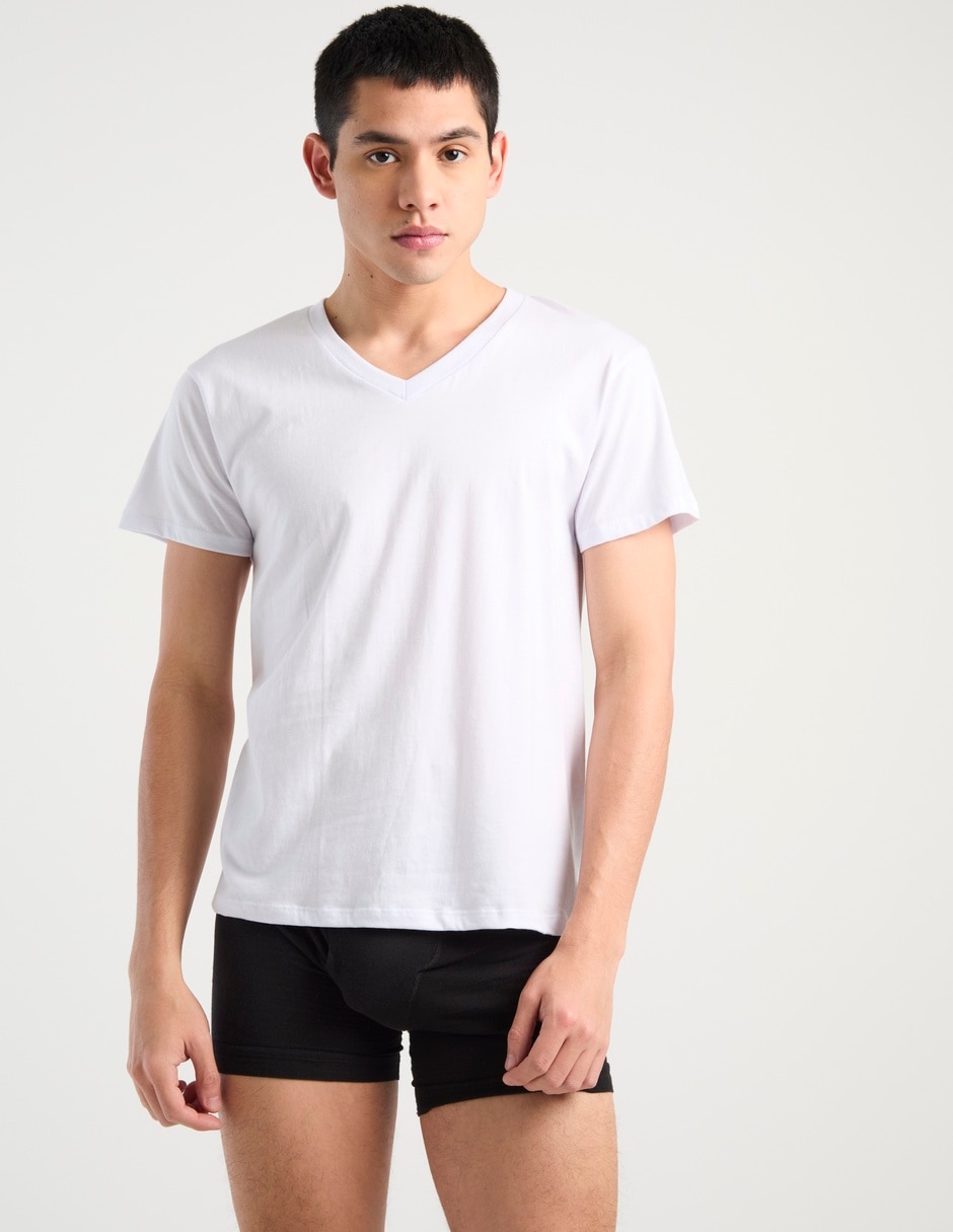 Set playera cuello V para hombre Set playera cuello V para hombre