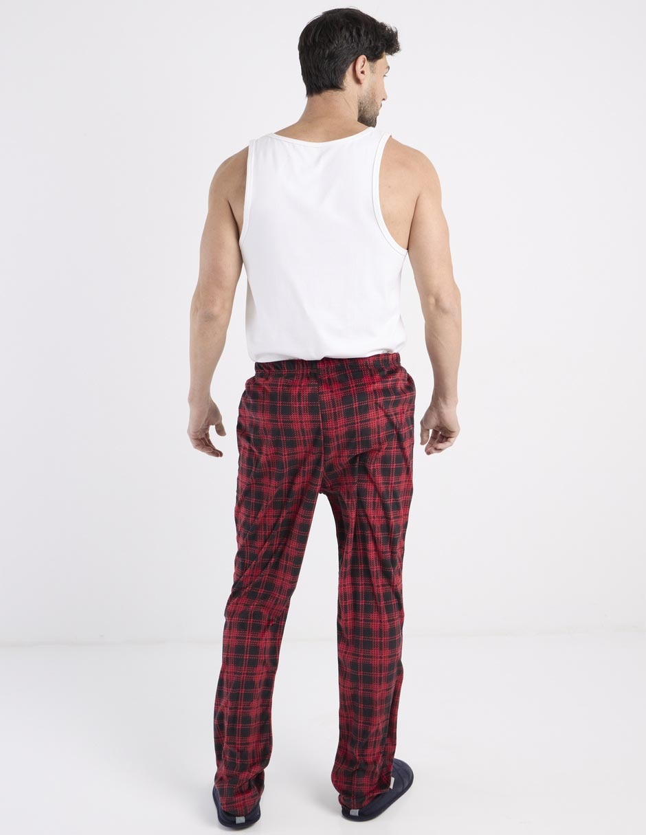 Pantalón pijama estampado escocés para hombre 2
