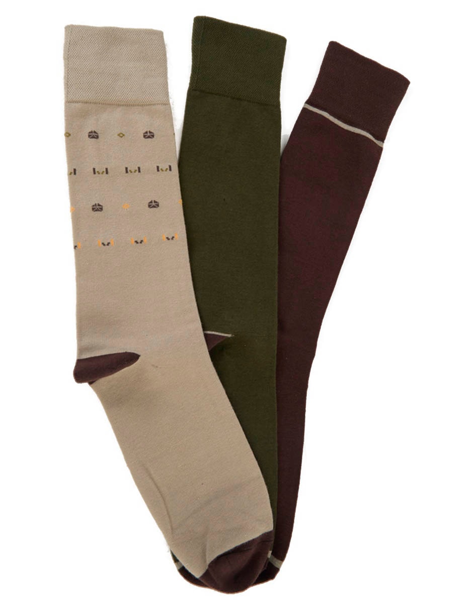 Set de calceta para hombre 3 pares Set de calceta para hombre 3 pares